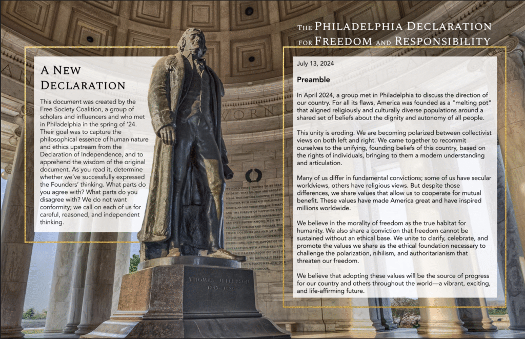 The Philadelphia Declaration for Freedom and Responsibility