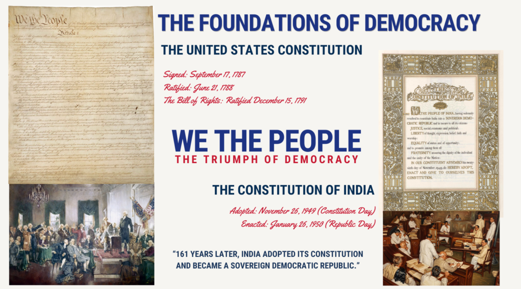 The Foundations of Democracy The United States Constitution and the Constitution of India